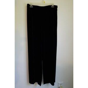 R & K Evening 14 black velour back zip  pants Dressy Holiday Formal